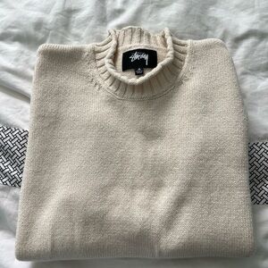 Stussy Men's Turtleneck Sweater in Cream